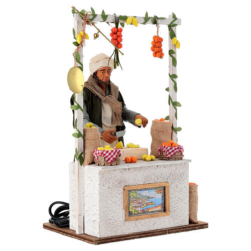 Venditore di limoni ed arance movimento presepe napoletano 30 cm 3