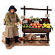 Fruttivendolo in movimento con bilancia e banco di frutta 25 cm presepe napoletano s2