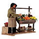 Fruttivendolo in movimento con bilancia e banco di frutta 25 cm presepe napoletano s4