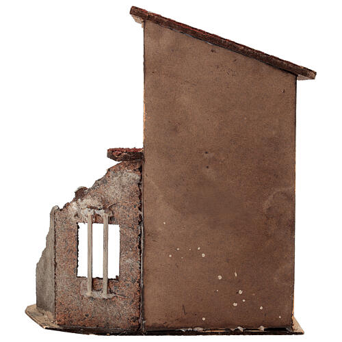 Casetta con balcone 25x15x25 cm Presepe Napoletano 6-8 cm 4