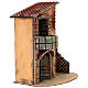 Casetta con balcone 25x15x25 cm Presepe Napoletano 6-8 cm s3