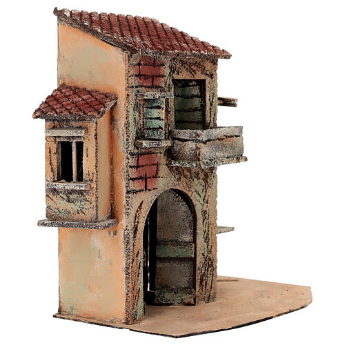 Wiejska chatka 25x15x25 cm - szopka neapolitańska 6-8 cm 2