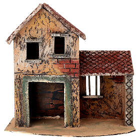 Country house for Nativity Scene in Naples style, 25x15x24 cm, 6-8 cm characters