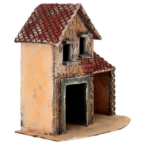 Country house for Nativity Scene in Naples style, 25x15x24 cm, 6-8 cm characters 3