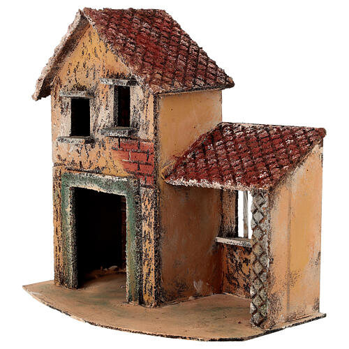 Dom wiejski 25x15x24 cm - szopka neapolitańska 6-8 cm 2