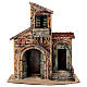 Miniature house with balcony 24x15x26 cm Neapolitan Nativity Scene 6-8 cm s1