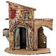Domek dwustronny z balkonem do szopki neapolitańskiej 8-10 cm, 25x15x25 cm s1