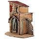 Casinha de duas faces com varanda 25x16x25 cm presépio napolitano de 8-10 cm s2