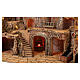 Illuminated village 100x60x70 cm waterfall mill oven Neapolitan Nativity 10-12 cm s6