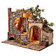 Borgo Presepe Napoletano con fontana Sacra Famiglia 45x65x40 cm presepe 10-15 cm s3