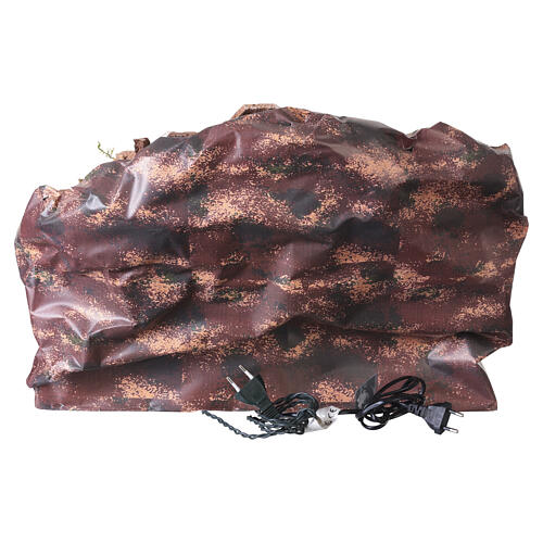 Borgo 35x50x30 cm illuminato fontana funzionante Presepe Napoletano 6-8 cm 6