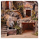 Borgo 35x50x30 cm illuminato fontana funzionante Presepe Napoletano 6-8 cm s4