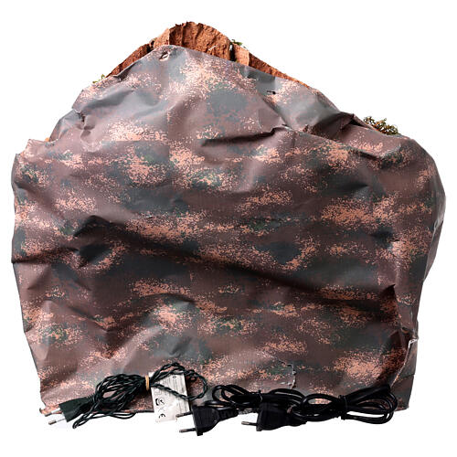 Lighted mill setting animated waterfall Nativity Scene Naples 6-8 cm 45x35x35 6