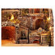 Illuminated Village with Fountain and REAL Moving Mill for Neapolitan Nativity 8-10 cm s2