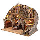Illuminated village with working waterfall and mill for 8-10 cm Neapolitan Nativity Scene, 60x40x55 cm s3