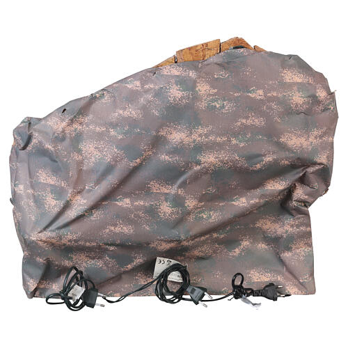 Borgo 50x40x50 cm illuminato cascata funzionante forno presepe Napoli 8-10 cm 6