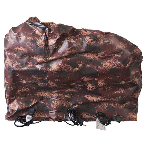 Ambientazione illuminata 50x60x35 cm mulino e fontana VERA Presepe Napoletano 6-8 cm 6