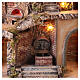 Village d'angle illuminé 50x85x60 cm avec moulin, fontaine et four pour crèche napolitaine 8-10 cm s2