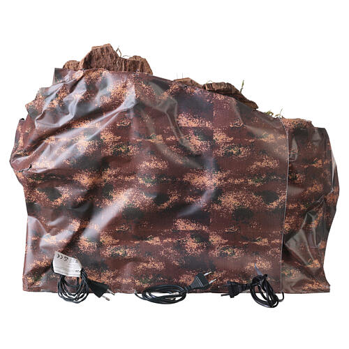 Borgo illuminato 50x50x60 cm forno cascata VERA Presepe Napoletano 8-10 cm 7