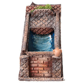 Cascada auténtica eléctrica 10x15x15 cm Belén Nápoles 6-8 cm