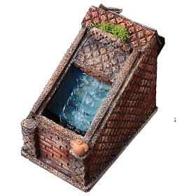 Véritable cascade électrique 10x16x14 cm crèche de Naples 6-8 cm