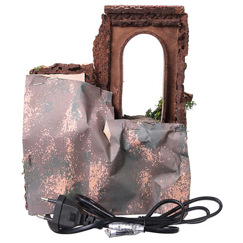 Cascata funzionante con arco e scale 20x15x25 cm Presepe Napoli 6-8 cm 5