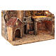 Illuminated House Village Setting with Grotto and Fountain 55x40x50 for Neapolitan Nativity 8-10 cm s2