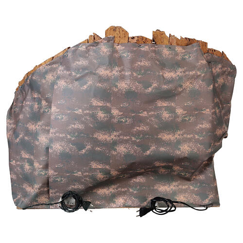 Borgo 70x45x60 cm illuminato mulino in movimento presepe Napoli 10-12 cm 8