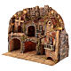 Illuminated village with moving mill for Naples nativity scene 70x45x60 cm 10-12 cm figurines s4