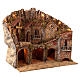Illuminated village with moving mill for Naples nativity scene 70x45x60 cm 10-12 cm figurines s6
