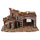 Maison avec grange 55x30x30 cm illuminée crèche napolitaine 8-10 cm s1