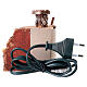Forno per la pizza illuminato effetto fiamma 10x12x10 cm Presepe Napoli 6-8 cm s4