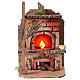 Forno a legna illuminato a corrente 10x9x15 cm Presepe Napoletano 8-10 cm s1