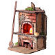 Forno a lenha iluminado para presépio napolitano 10x9x15 cm 8-10 cm s2