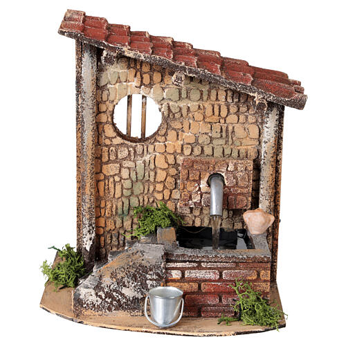 Fontaine AUTHENTIQUE avec escaliers 15x15x20 cm pour Crèche Napolitaine 8-10 cm 1