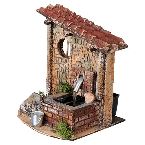 Fontana VERA con scale 15x15x20 cm per Presepe Napoletano 8-10 cm 2