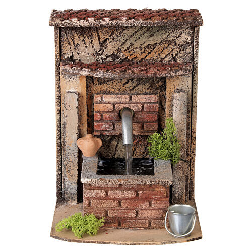 Fontaine fonctionnelle 15x10x15 cm pour Crèche Napolitaine 8-10 cm 1