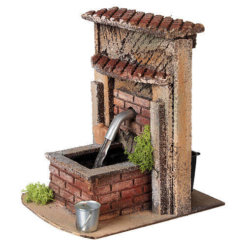 Fontaine fonctionnelle 15x10x15 cm pour Crèche Napolitaine 8-10 cm 2