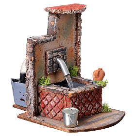 Electric fountain for 8-10 cm Neapolitan Nativity Scene, 10x15x13 cm