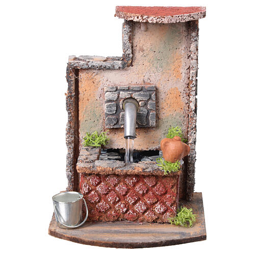 Electric fountain for 8-10 cm Neapolitan Nativity Scene, 10x15x13 cm 1