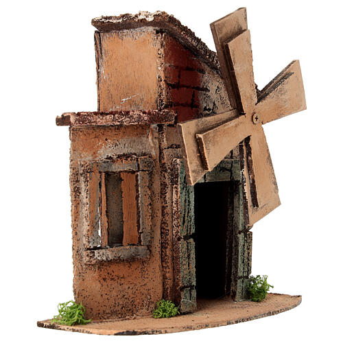 Moving windmill, 15x9x16 cm, for 6-8 cm Neapolitan Nativity Scene 3