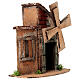 Mulino a vento in movimento 15x10x15 cm Presepe Napoletano 6-8 cm s3