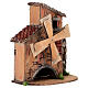 Mulino a vento funzionante 15x10x18 cm Presepe Napoletano 6-8 cm s2