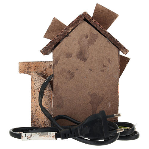 Mulino a vento funzionante per Presepe Napoletano 4-6 cm 15x10x15 cm 4