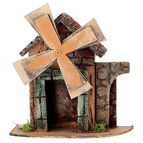Moinho de vento funcional para presépio napolitano 4-6 cm 15x8x15 cm