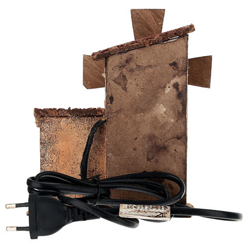 Functional Windmill Figurine, 15x16x8 cm Neapolitan Nativity Scene 4-6 cm 4