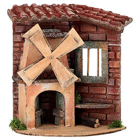 Moulin à vent à moteur 20x20x13 cm crèche Naples 8-10 cm