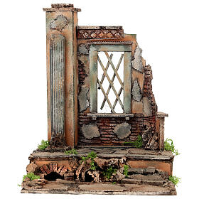 Tempelruine – 20 × 20 × 25 cm geeignet für 10–12 cm Krippe