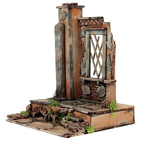 Tempelruine – 20 × 20 × 25 cm geeignet für 10–12 cm Krippe