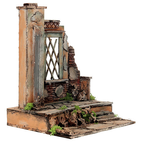 Tempelruine – 20 × 20 × 25 cm geeignet für 10–12 cm Krippe 3